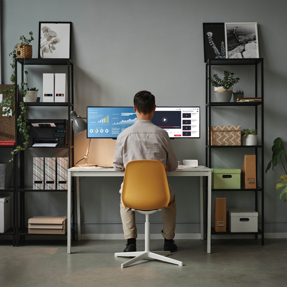 Dubbele Monitor Arm