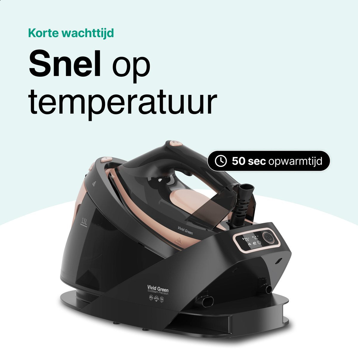 Stoomstrijkijzer met Stoomgenerator Rosé Goud