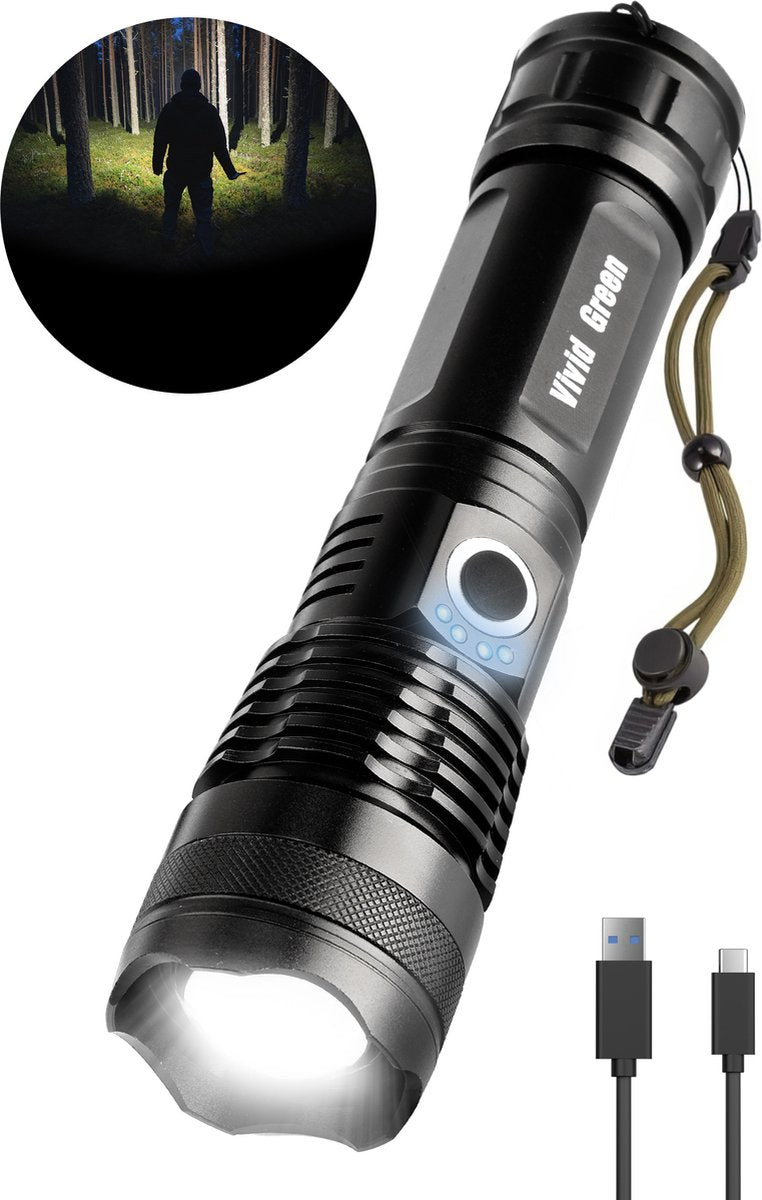 Zaklamp LED 5000mAh Oplaadbaar