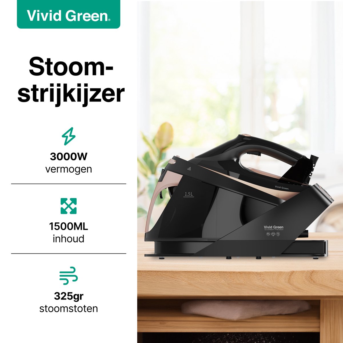 Stoomstrijkijzer met Stoomgenerator Rosé Goud