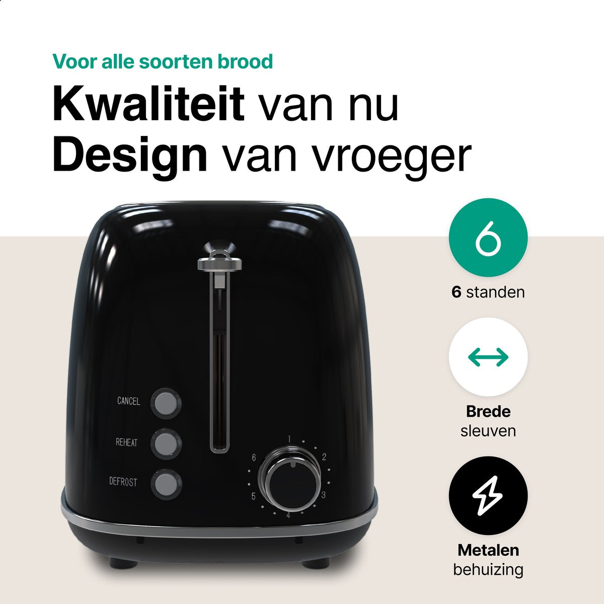 Retro Broodrooster met Tostiklemmen