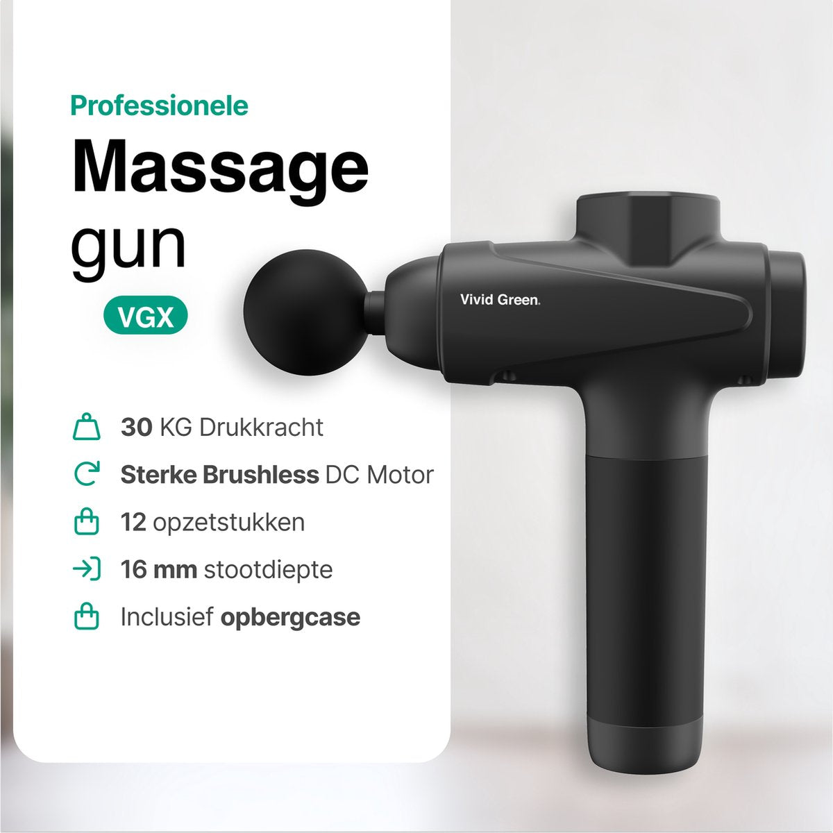 Pro Massage Gun 12 Accessoires