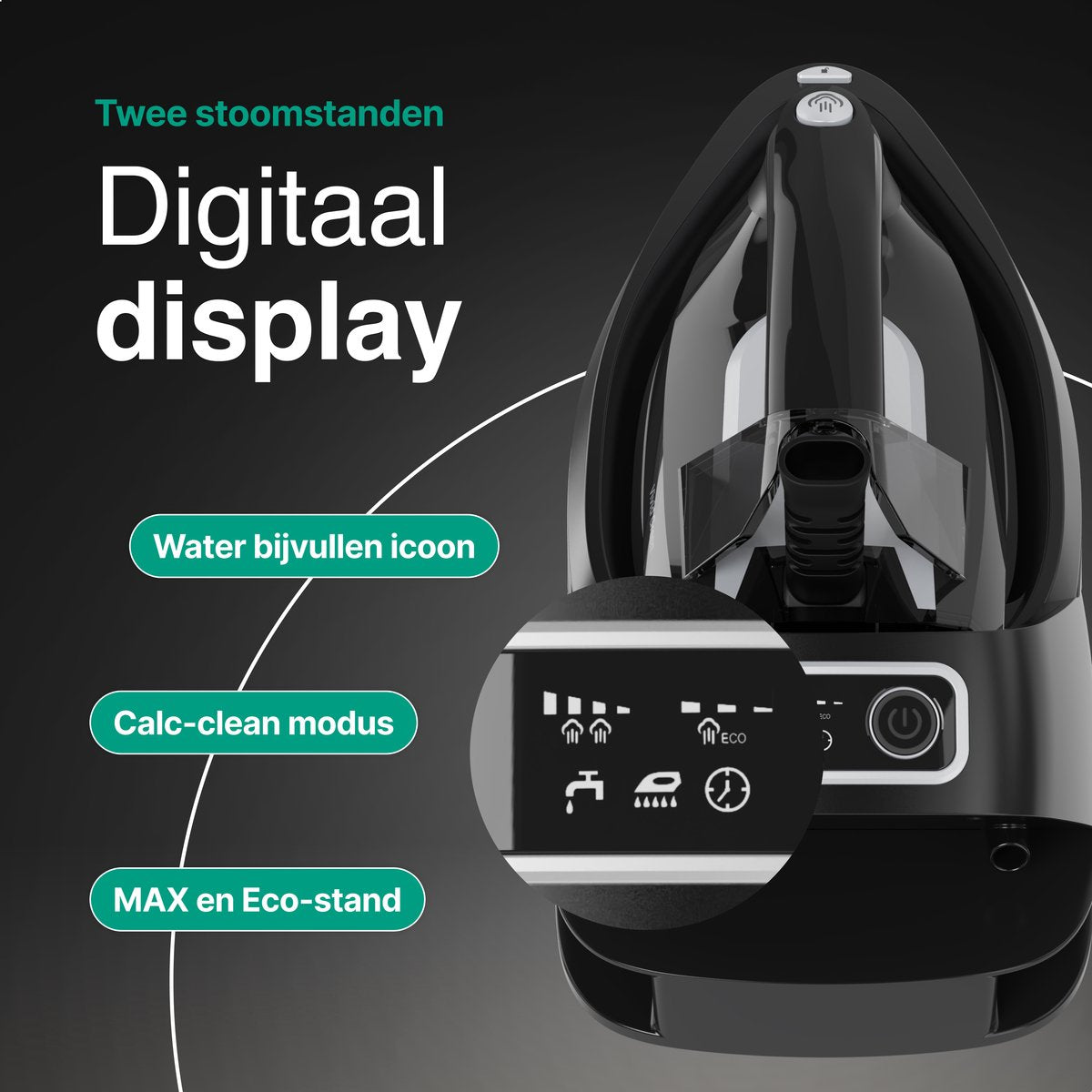 Stoomstrijkijzer met Stoomgenerator 3000W