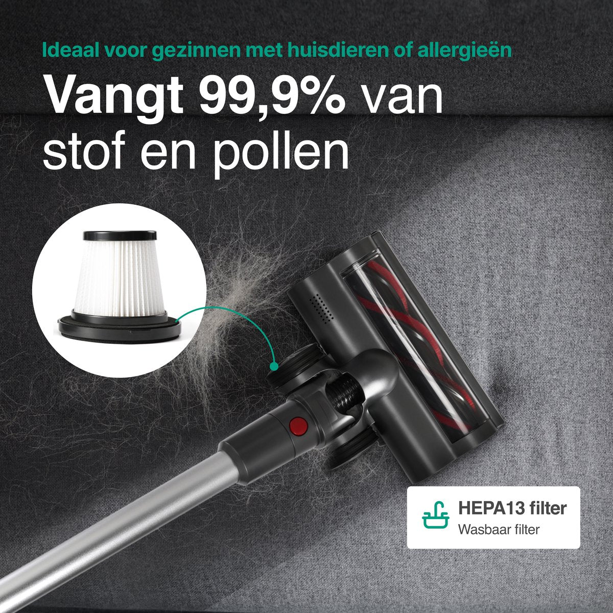 Steelstofzuiger Turbo 300W met extra Accu