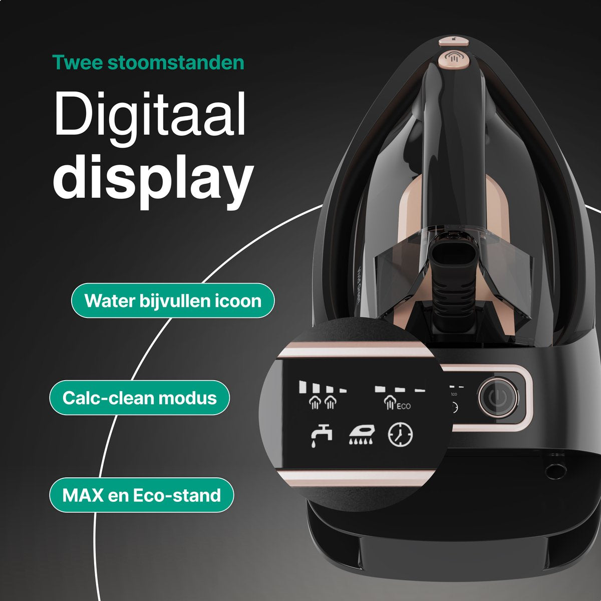 Stoomstrijkijzer met Stoomgenerator Rosé Goud