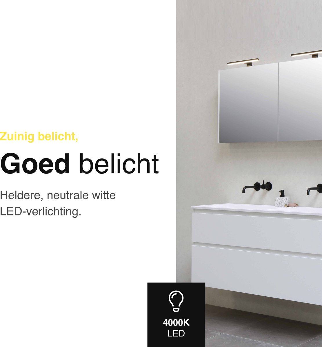 Spiegellamp badkamer