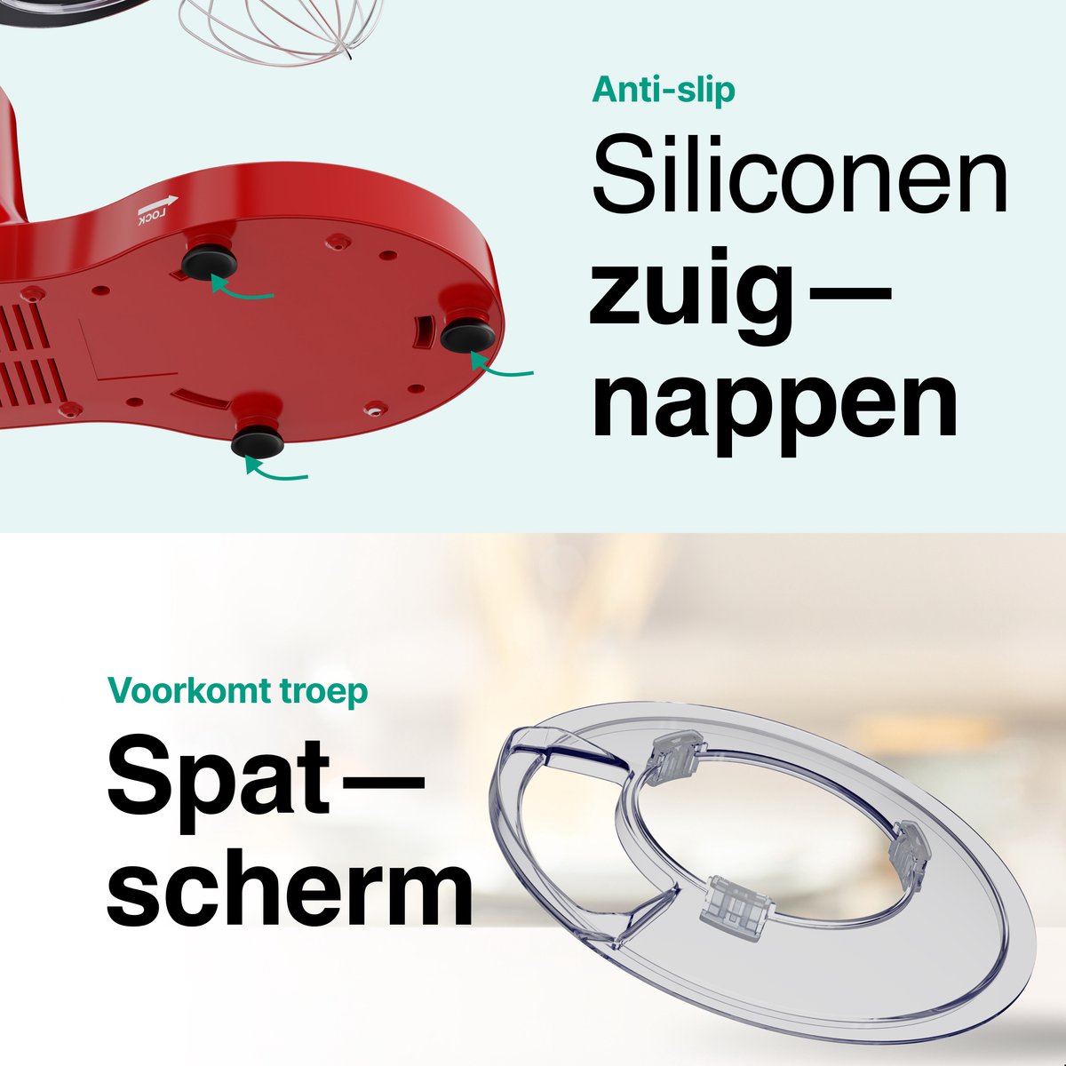 Vivid Green Keukenmachine Rood