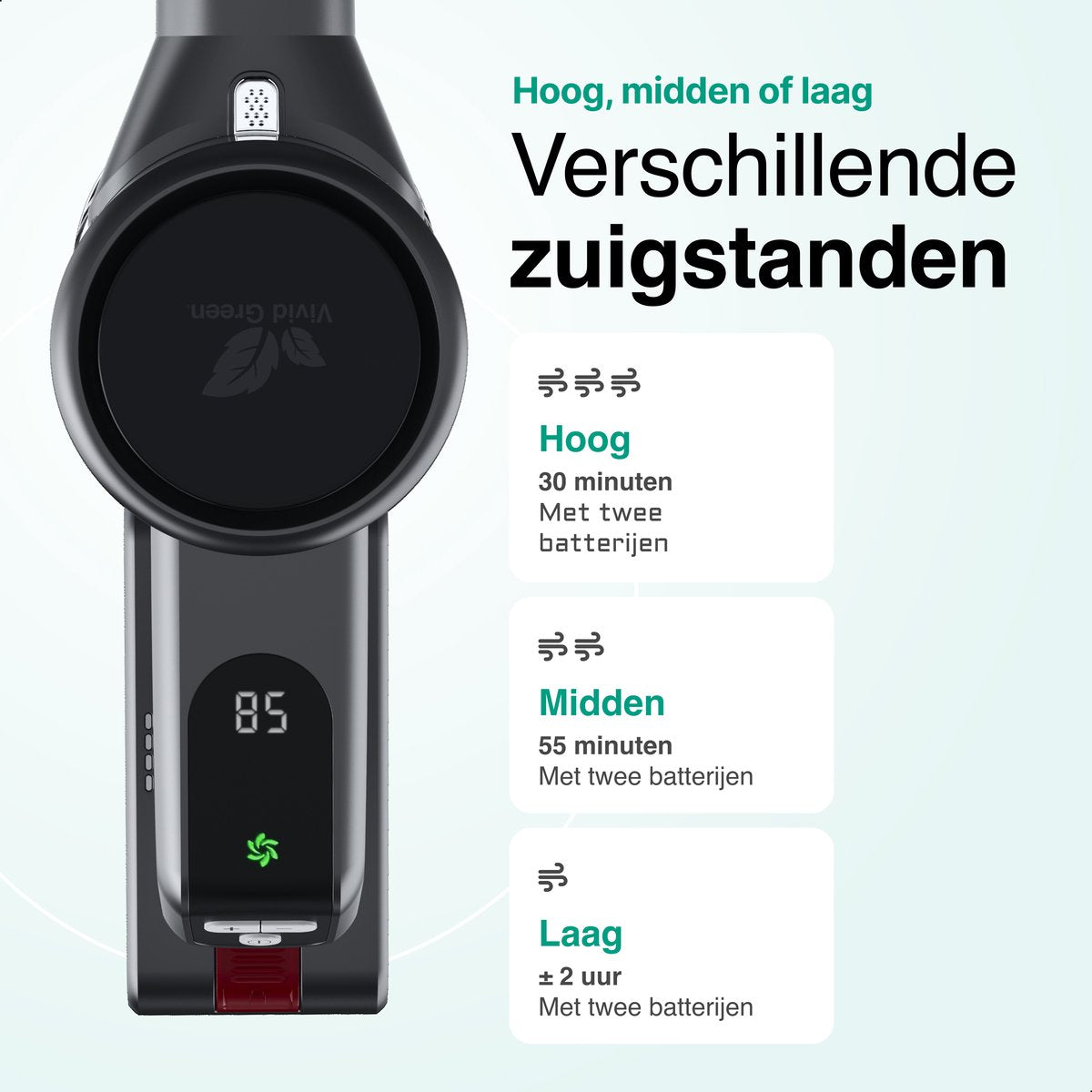 Steelstofzuiger Turbo 300W met extra Accu