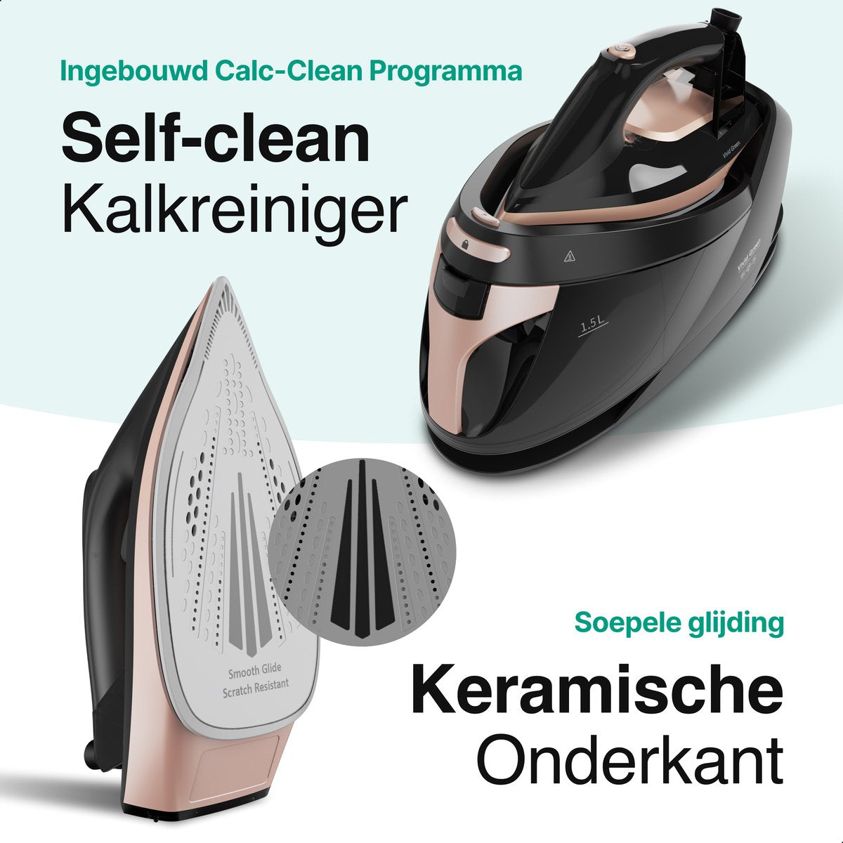 Stoomstrijkijzer met Stoomgenerator Rosé Goud