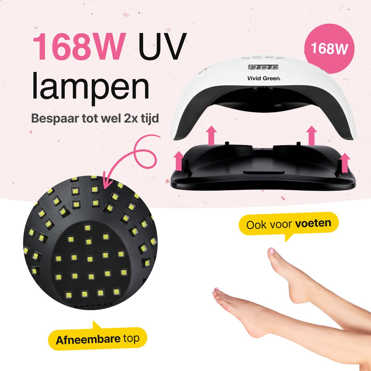 UV lamp gelnagels 168W