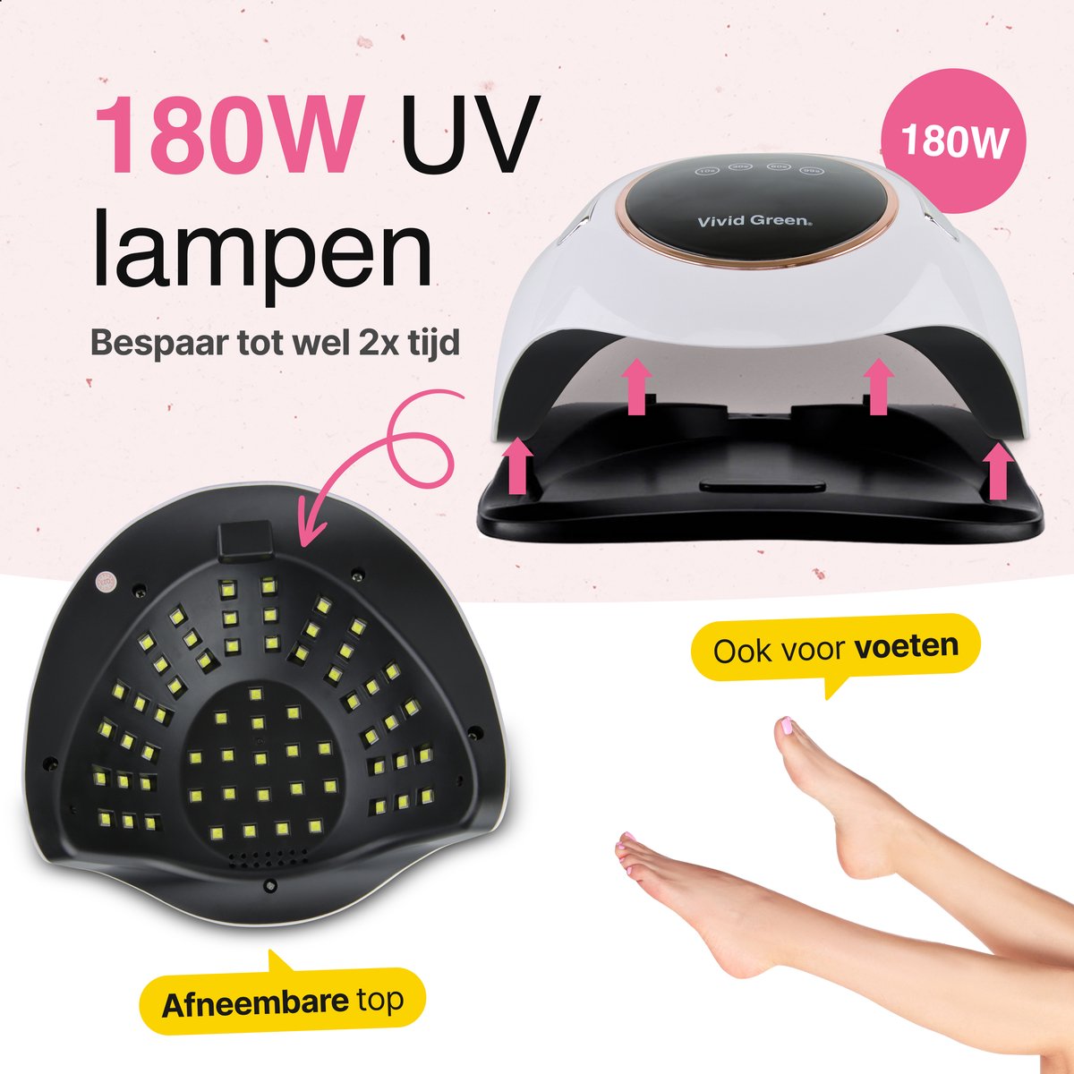UV lamp gelnagels 180W