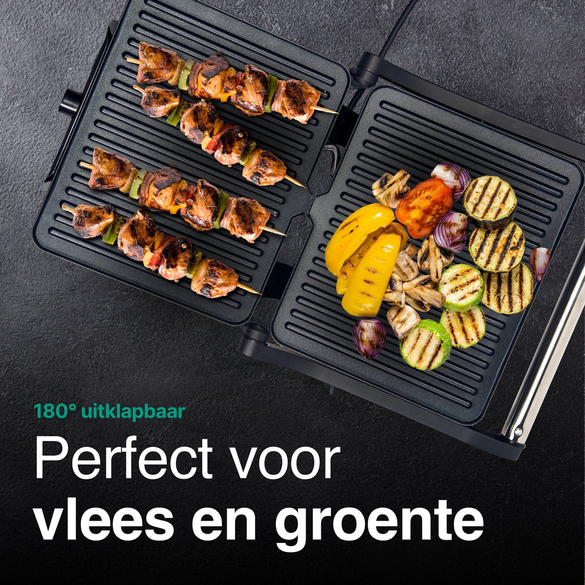 Tosti Apparaat XL voor 4 Tosti's met Temperatuurregeling