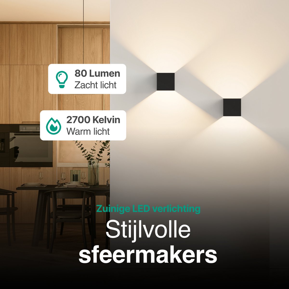 Wandlamp Oplaadbaar 2 pack