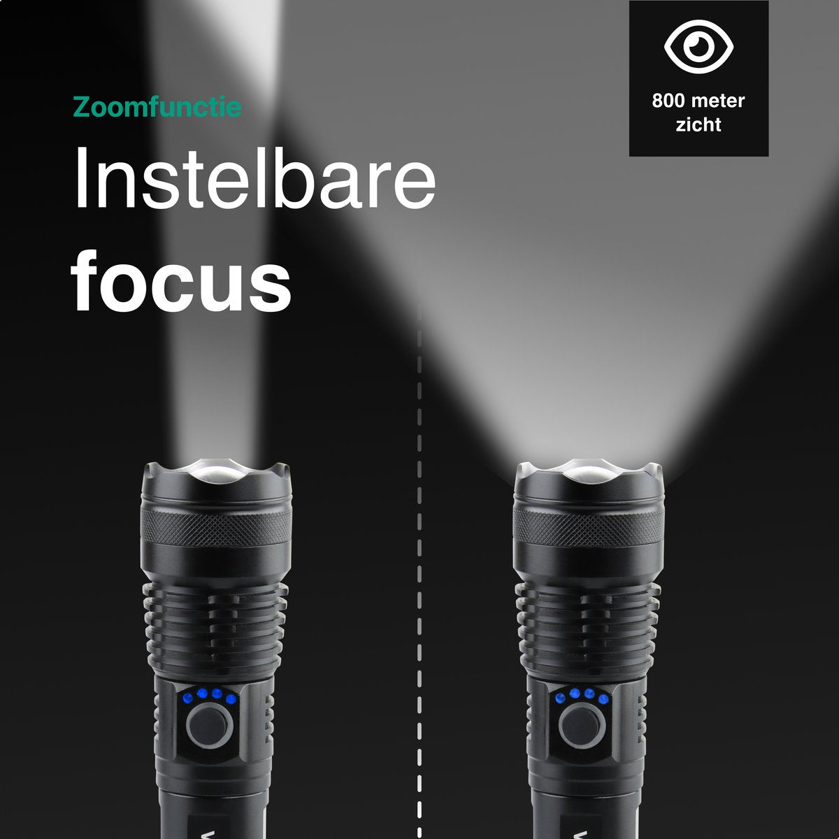 Zaklamp LED 5000mAh Oplaadbaar