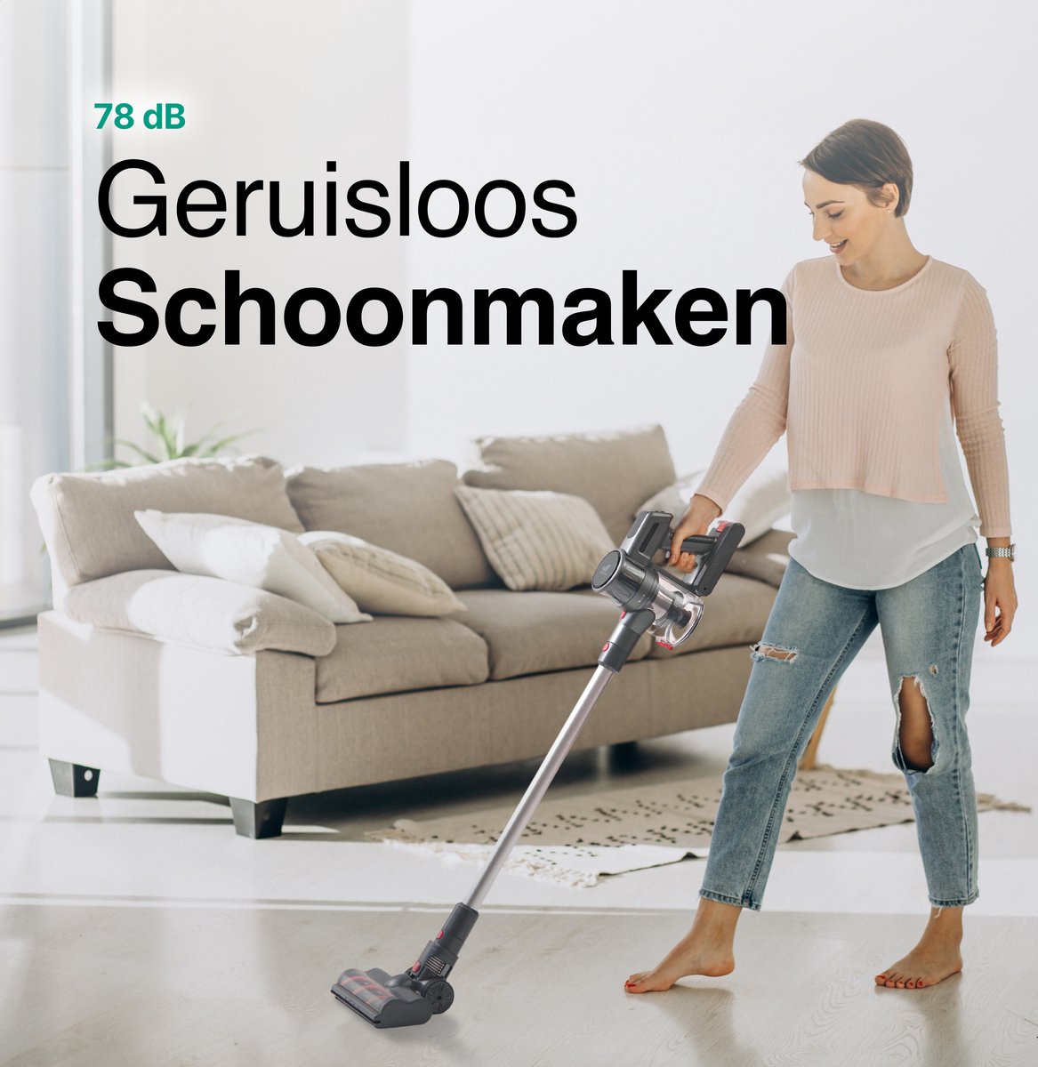 Steelstofzuiger Turbo 300W met extra Accu