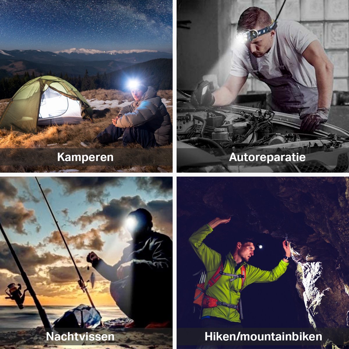 Militaire Hoofdlamp LED Oplaadbaar 18.000 Lumen