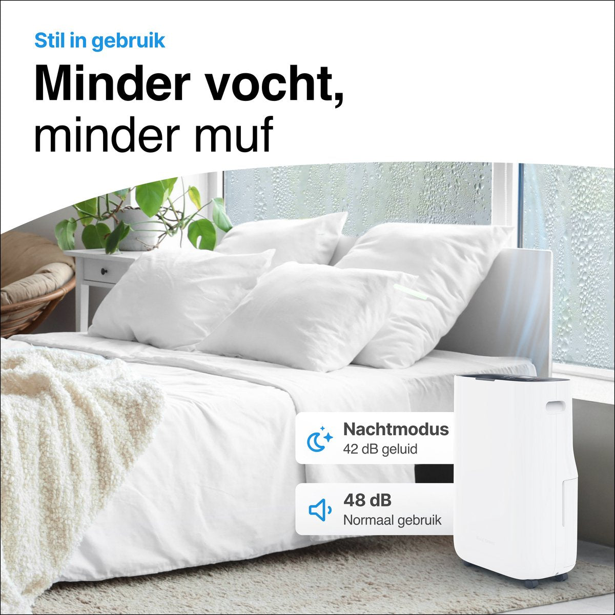 Luchtontvochtiger en Luchtreiniger 20L wit