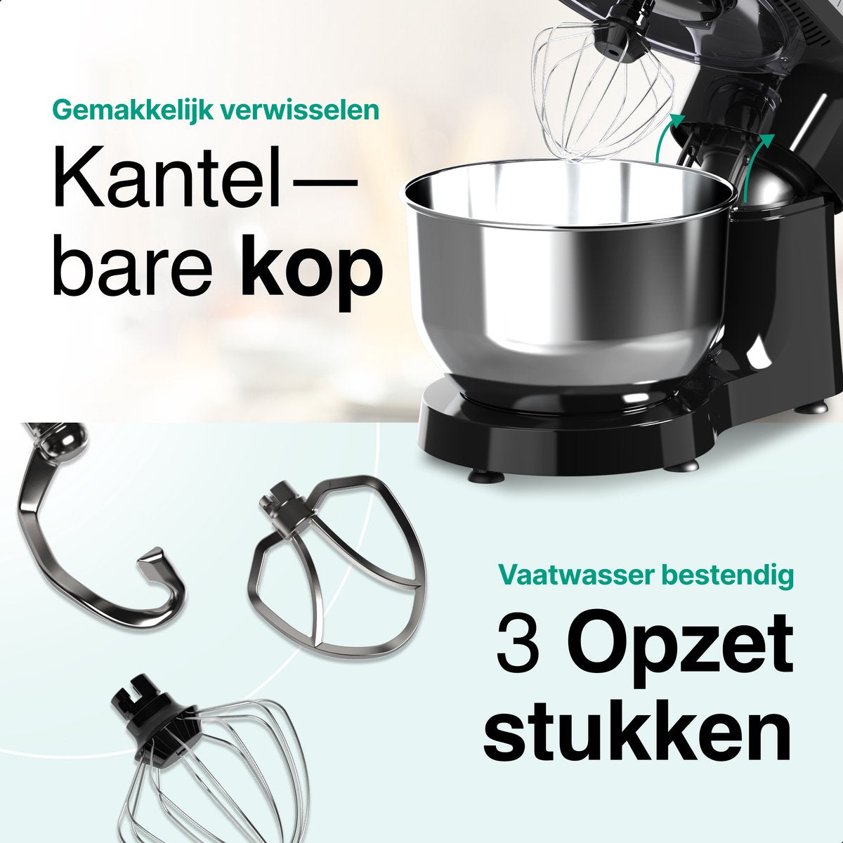Vivid Green Keukenmachine met Display Zwart