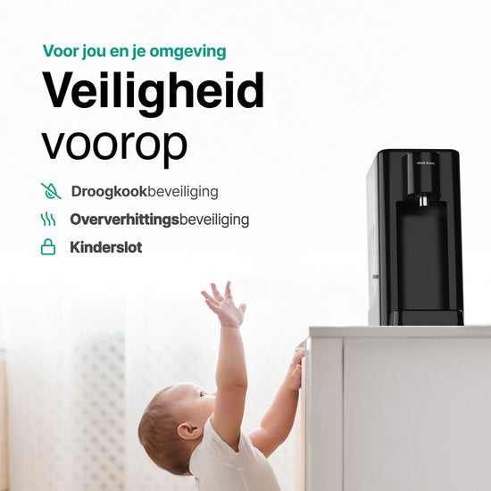 Vivid Green Heetwaterdispenser Zwart