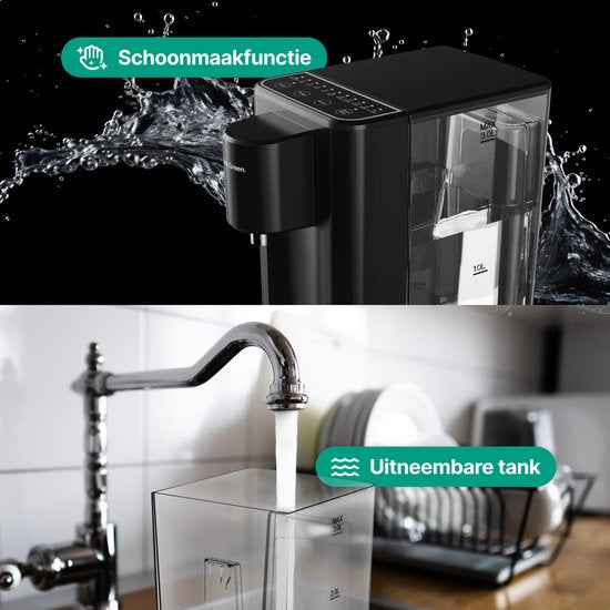 Vivid Green Heetwaterdispenser Zwart