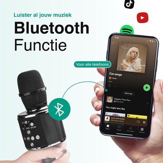 Vivid Green Karaoke Microfoon