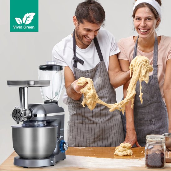 Vivid Green Keukenmachine Multifunctioneel Grijs