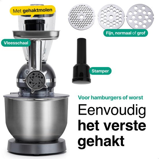 Vivid Green Keukenmachine Multifunctioneel Grijs