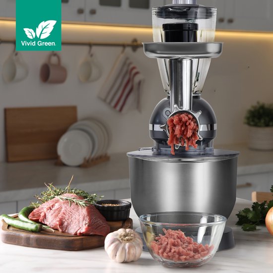 Vivid Green Keukenmachine Multifunctioneel Grijs