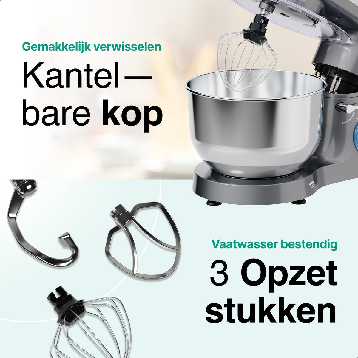 Vivid Green Keukenmachine met Display Antraciet