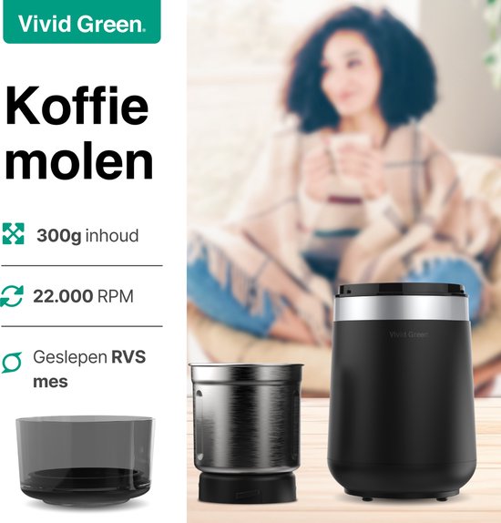 Vivid Green Elektrische Koffiemolen