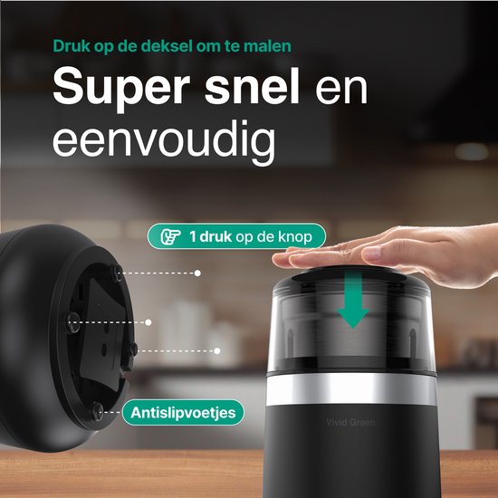 Vivid Green Elektrische Koffiemolen