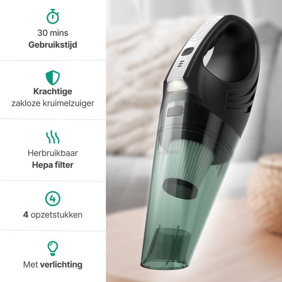 Vivid Green Kruimelzuiger Met Lamp Grijs