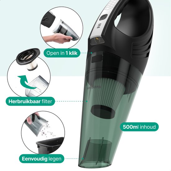 Vivid Green Kruimelzuiger Met Lamp Grijs
