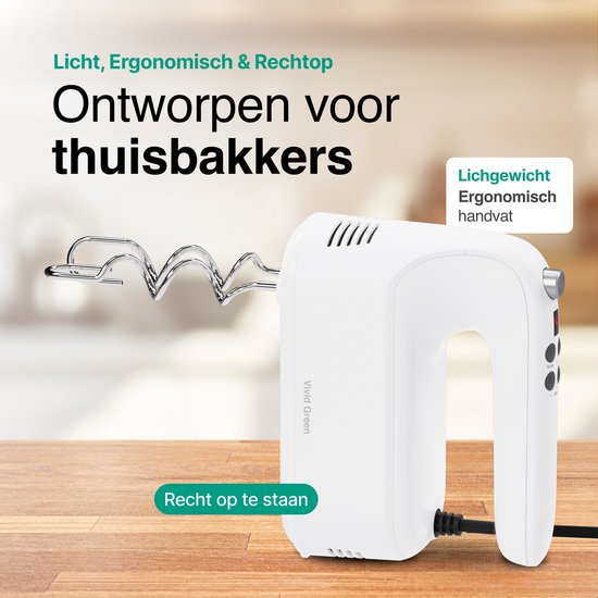 Vivid Green Handmixer Wit