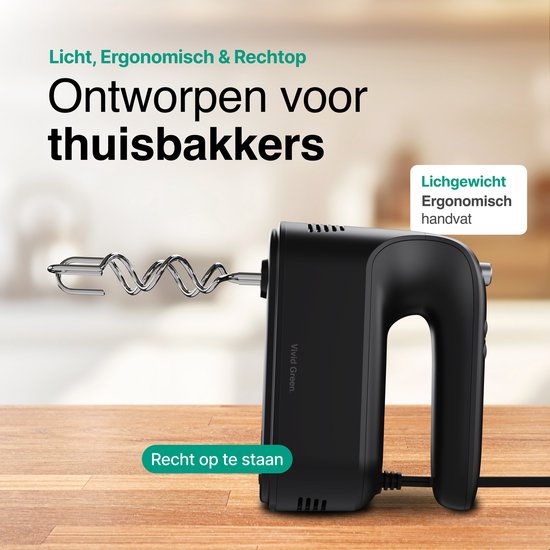 Vivid Green Handmixer Zwart