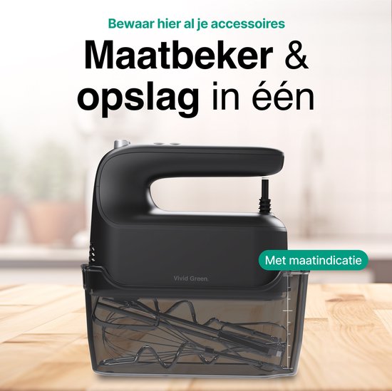 Vivid Green Handmixer Zwart