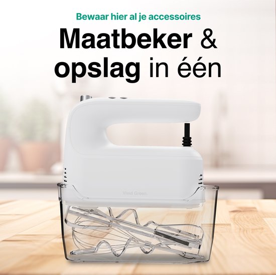 Vivid Green Handmixer Wit