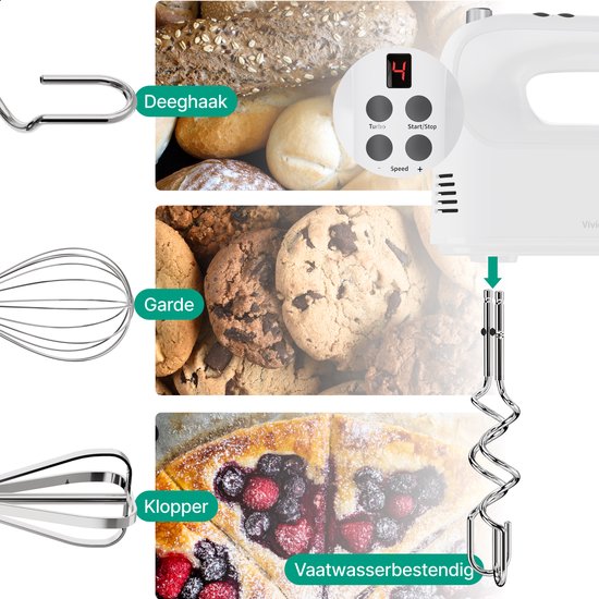 Vivid Green Handmixer Wit