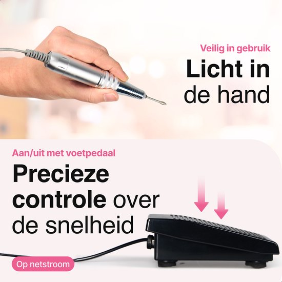 Vivid Green Elektrische Nagelvijl Wit