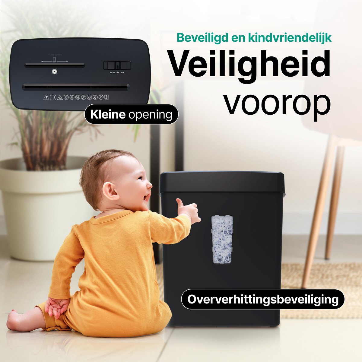Vivid Green Papierversnipperaar