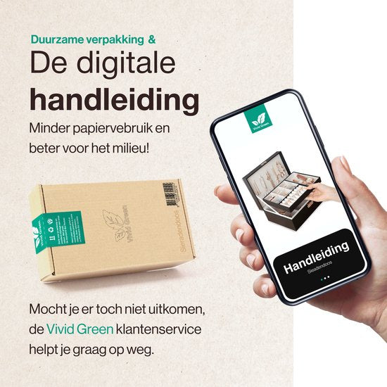 Vivid Green Sieradendoos met 2 Verdiepingen