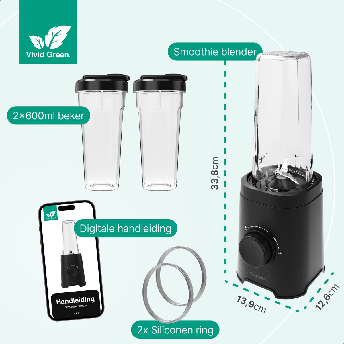 Vivid Green Smoothie Blender