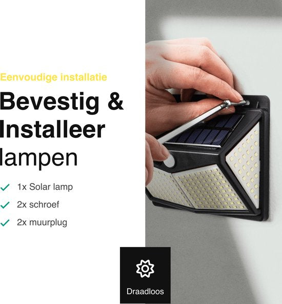 Vivid Green Solar Buitenlamp met beweginssensor