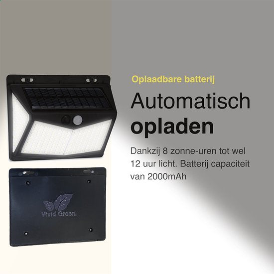 Vivid Green Solar Buitenlamp met beweginssensor