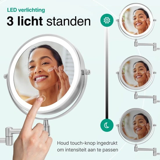 Vivid Green Make Up Spiegel met LED Verlichting