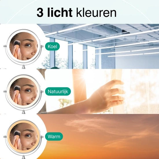 Vivid Green Make Up Spiegel met LED Verlichting