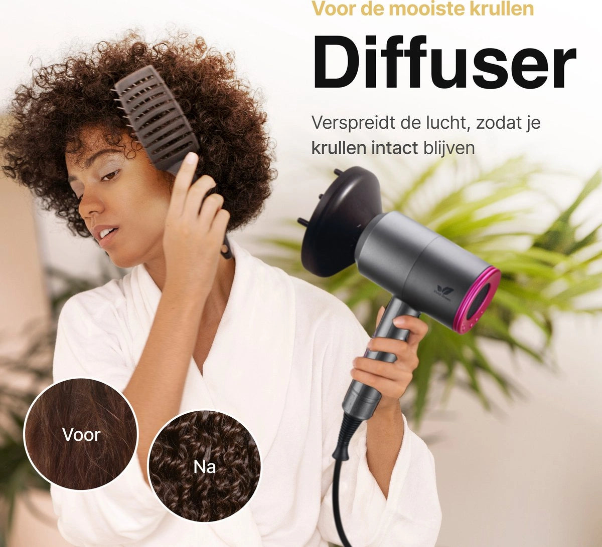 Vivid Green Föhn met Diffuser en Coolshot Technologie