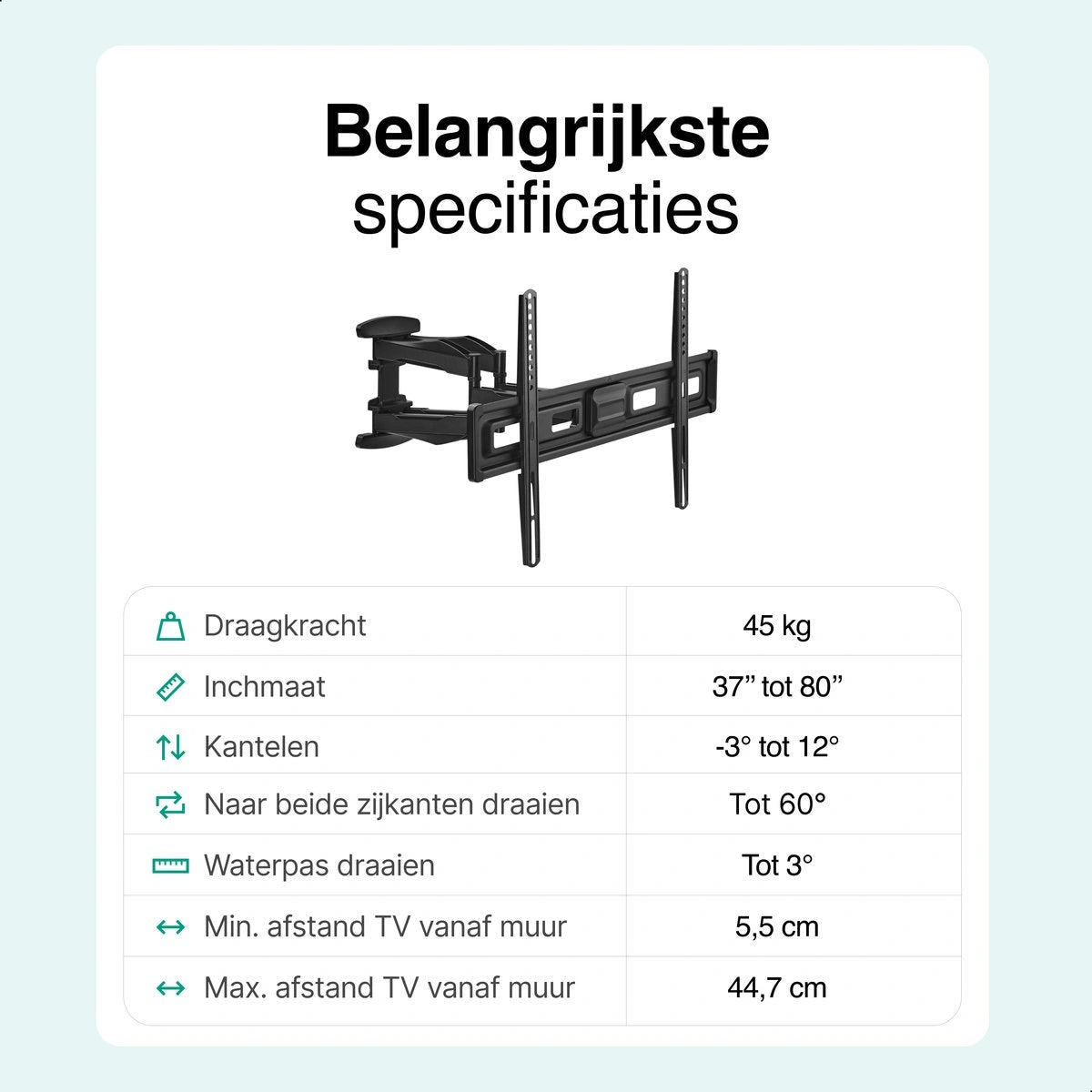 Vivid Green Tv Beugel Draaibaar en Kantelbaar