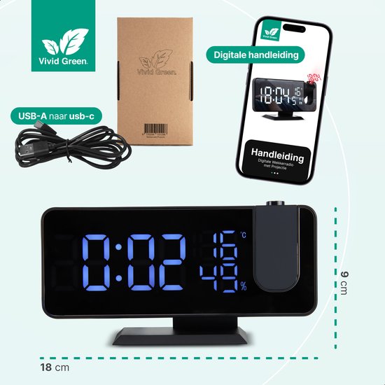 Vivid Green Wekkerradio