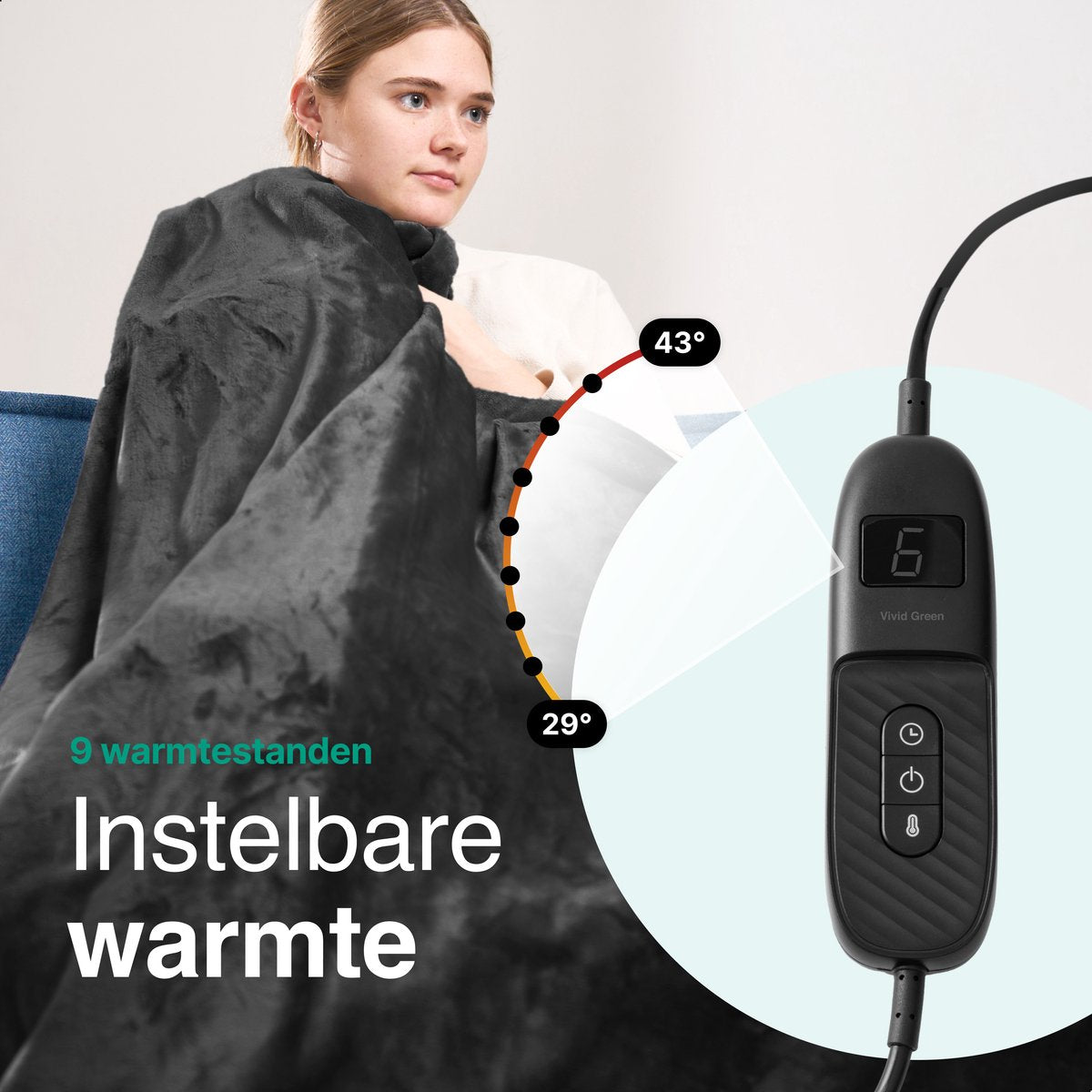 Vivid Green Elektrische Warmtedeken